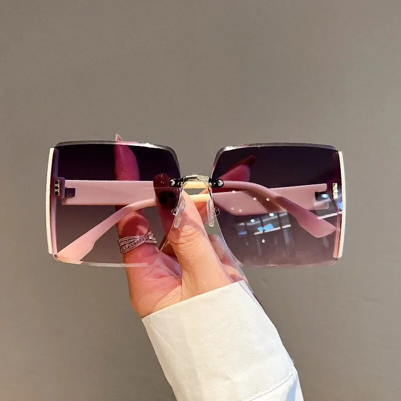 Vintage Fashion Trends - New Square Frameless Retro Sunglasses for