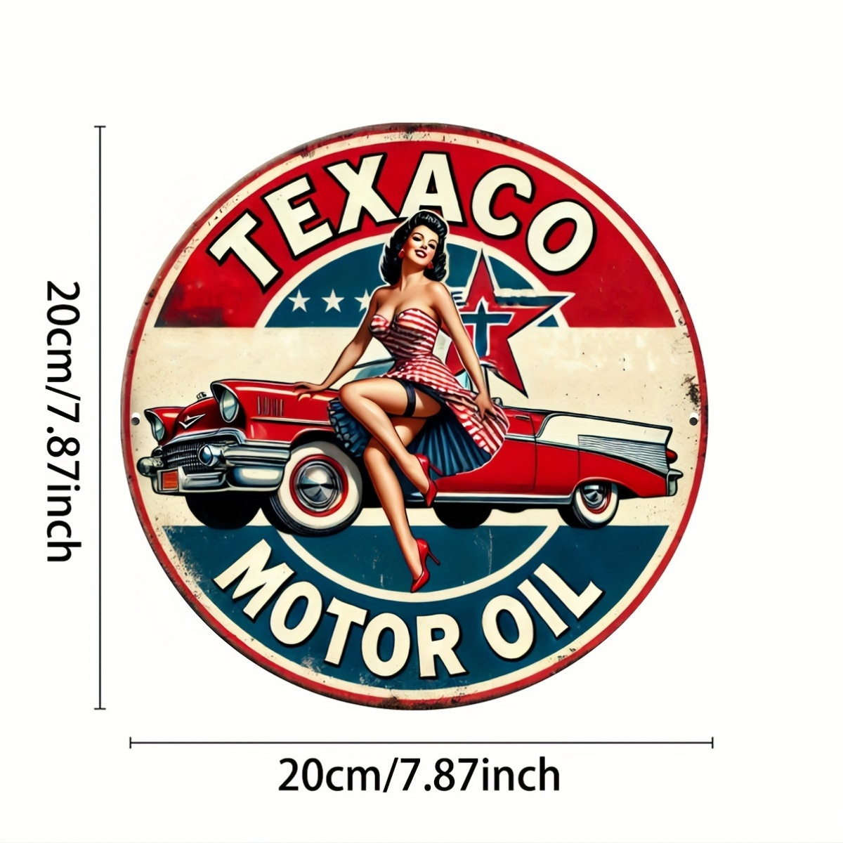 Texaco Motor Oil Vintage Alumi - Vintage Fashion Plates recension och pris