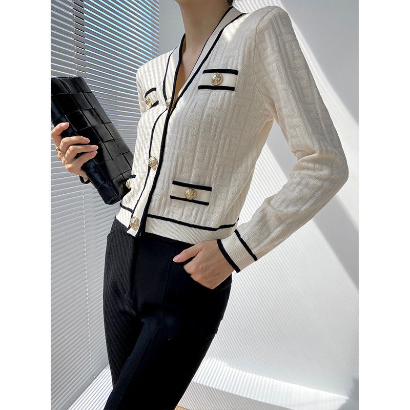 Spring Autumn New V-neck Long  - Crop Cardigan Vintage recension och pris