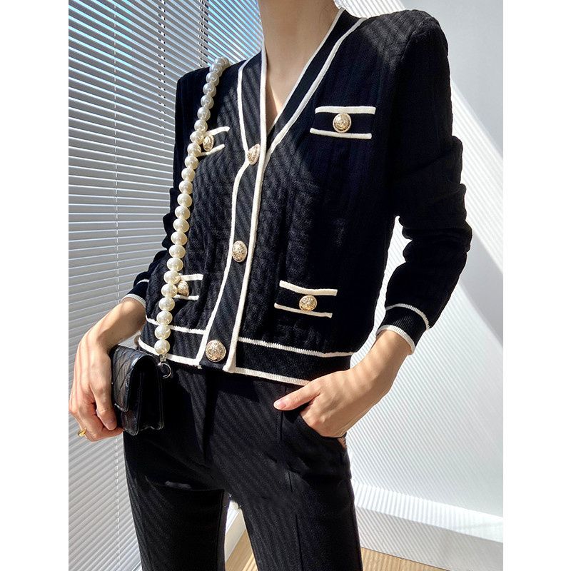Spring Autumn New V-neck Long  - Crop Cardigan Vintage recension och pris