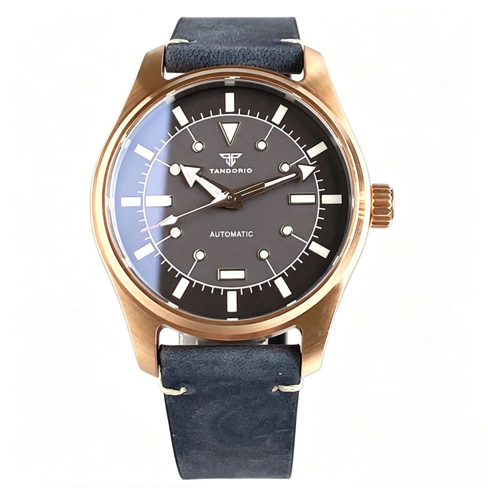 New Cusn8 Bronze Pilot Watch 3 - Vintage Fashion Complete recension och pris