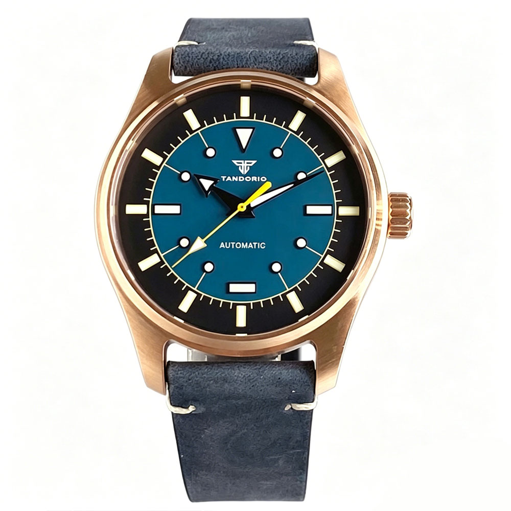 New Cusn8 Bronze Pilot Watch 3 - Vintage Fashion Complete recension och pris