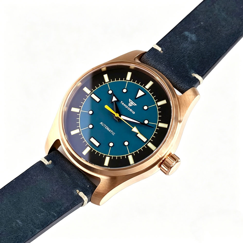 New Cusn8 Bronze Pilot Watch 3 - Vintage Fashion Complete recension och pris