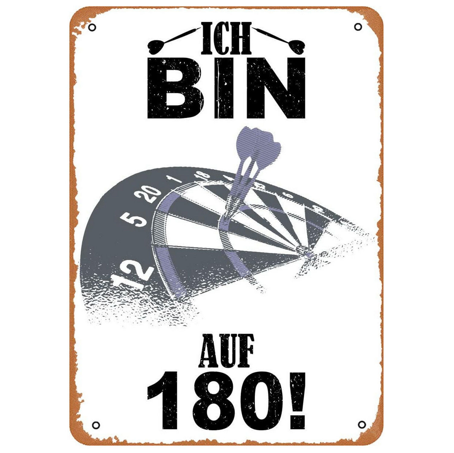 Vintage Darts & Beer Tin Sign, - Vintage Fashion Plates recension och pris