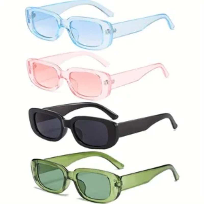 1/4pcs New Small Square Sungla - Vintage Fashion Glasses recension och pris