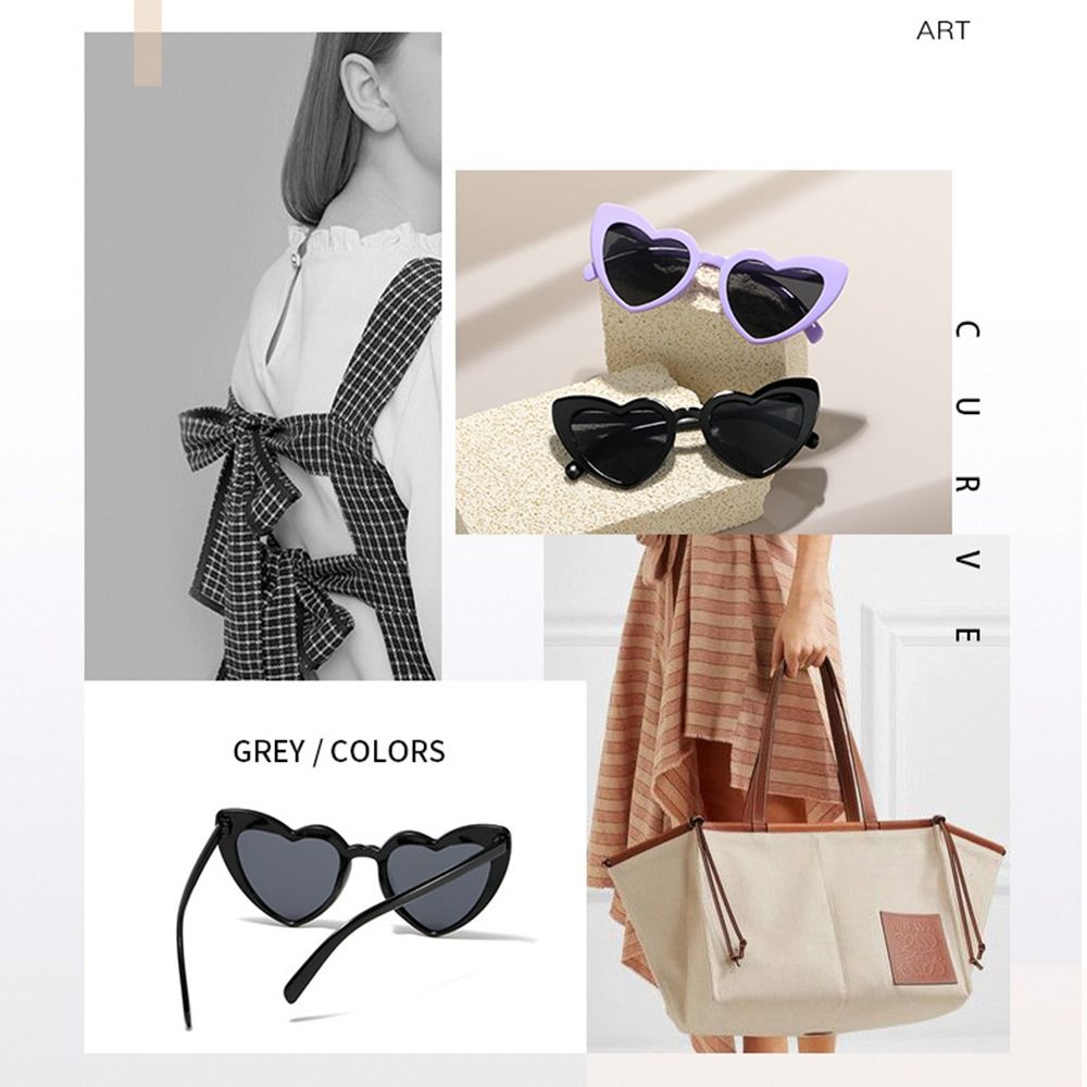 UV Protection Heart-Shaped Sun - Vintage Fashion Glasses recension och pris