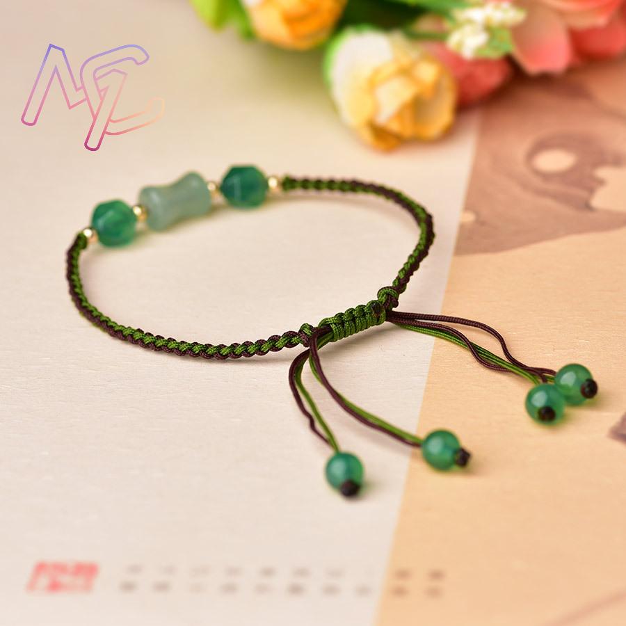 Green Natural Jade Beads Brace - Usa Vintage Fashion recension och pris