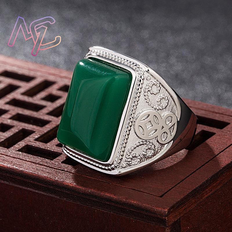Green Natural Jade Rings Real  - Usa Vintage Fashion recension och pris