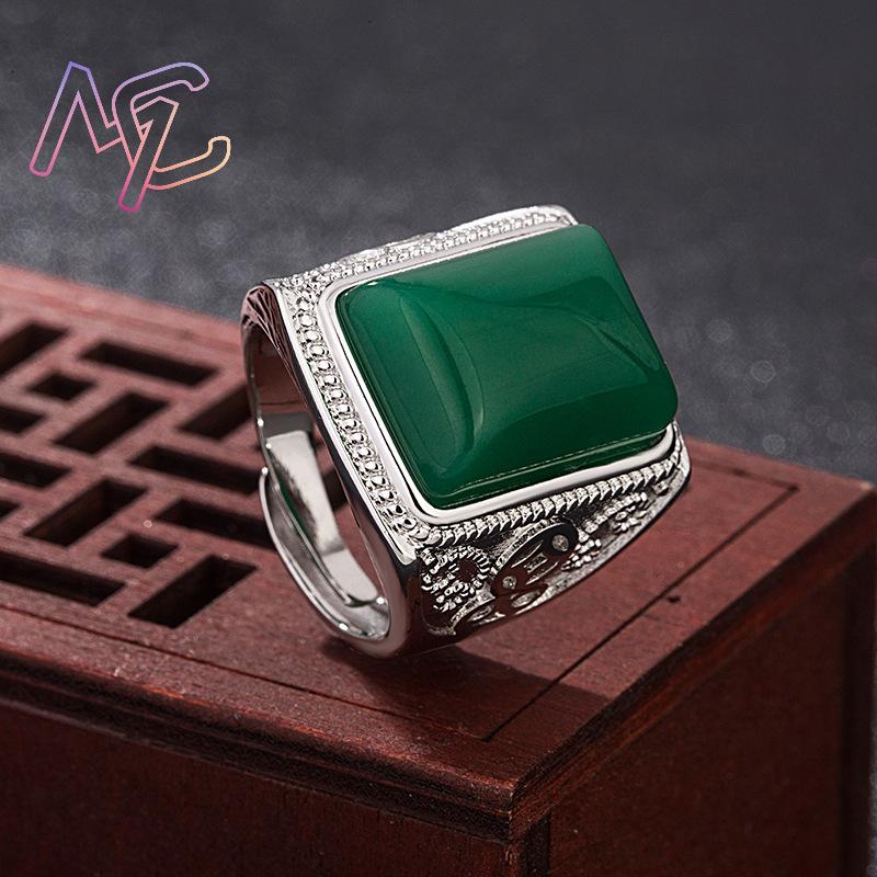 Green Natural Jade Rings Real  - Usa Vintage Fashion recension och pris