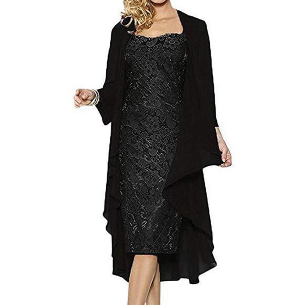 Formal Dress Set Women Outfit  - Crop Cardigan Vintage recension och pris