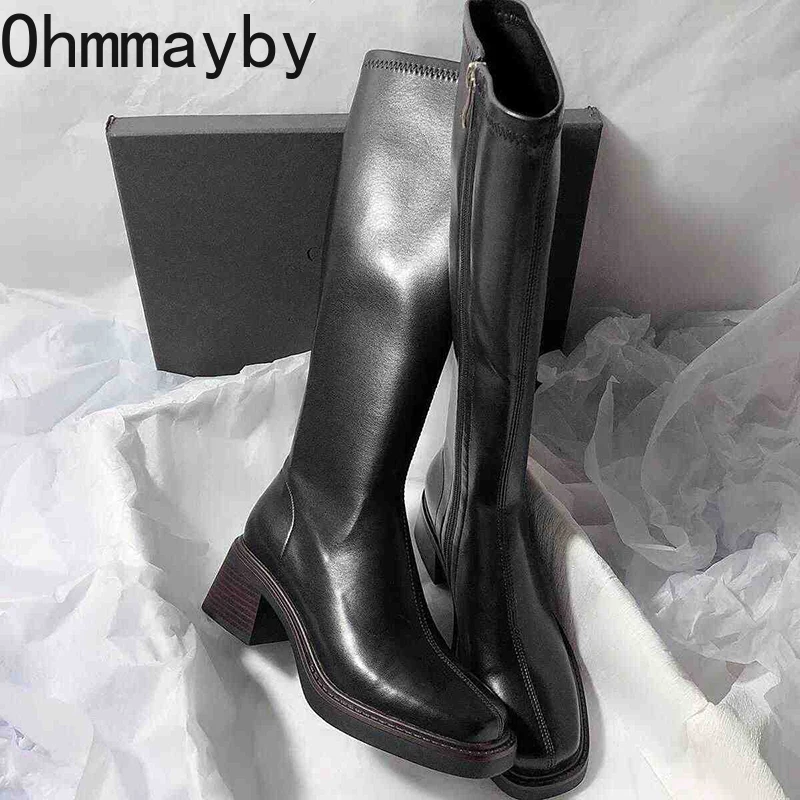 Vintage Thick Heel Women Knee  - Vintage Fashion Heels recension och pris