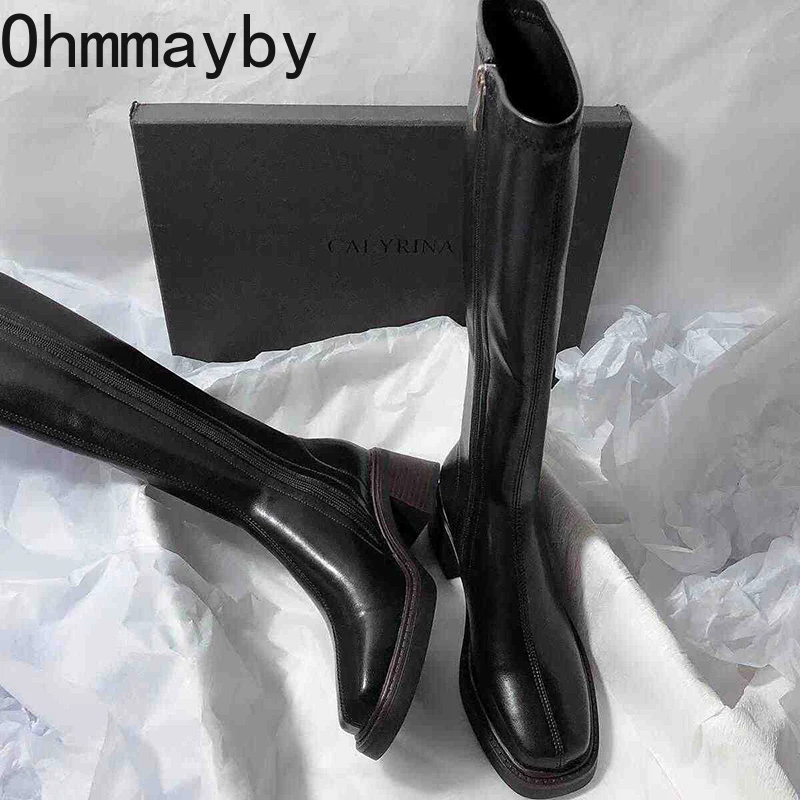 Vintage Thick Heel Women Knee  - Vintage Fashion Heels recension och pris
