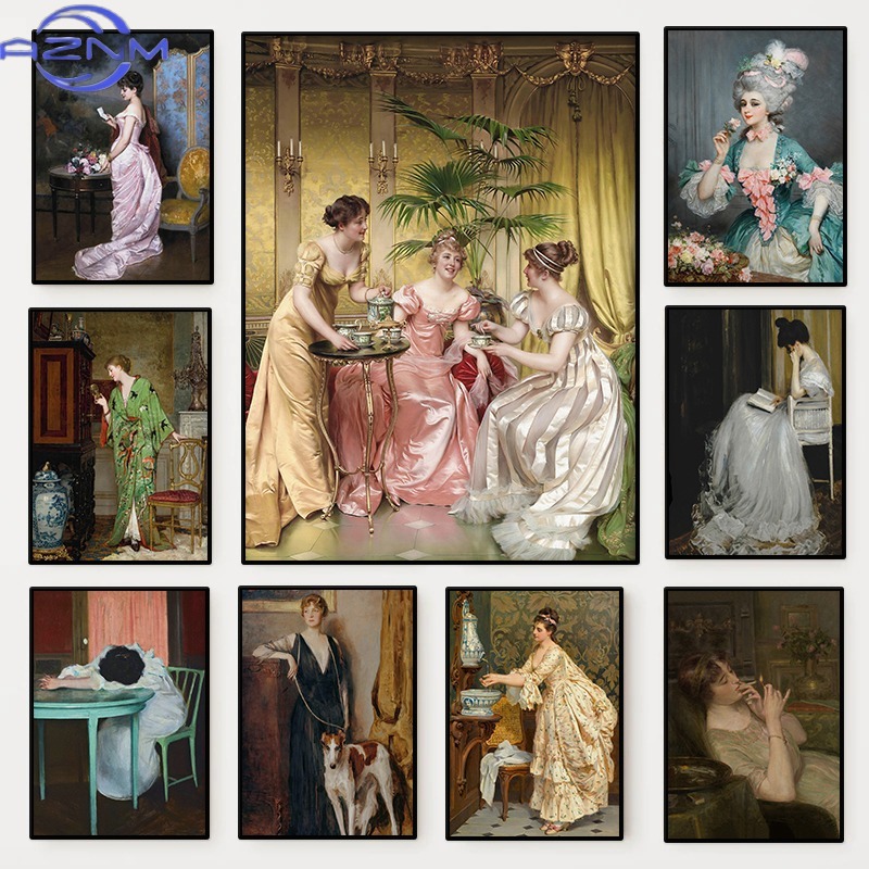 The Renaissance Women Portrait - Vintage Fashion Prints For Wall recension och pris