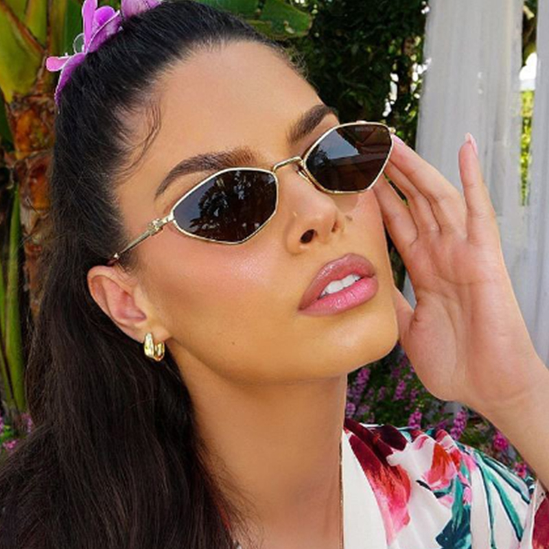 Trendy Polygonal Small Sunglas - Vintage Fashion Glasses recension och pris