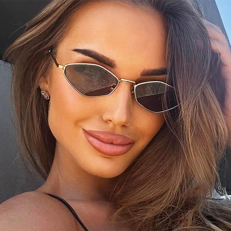 Trendy Polygonal Small Sunglas - Vintage Fashion Glasses recension och pris