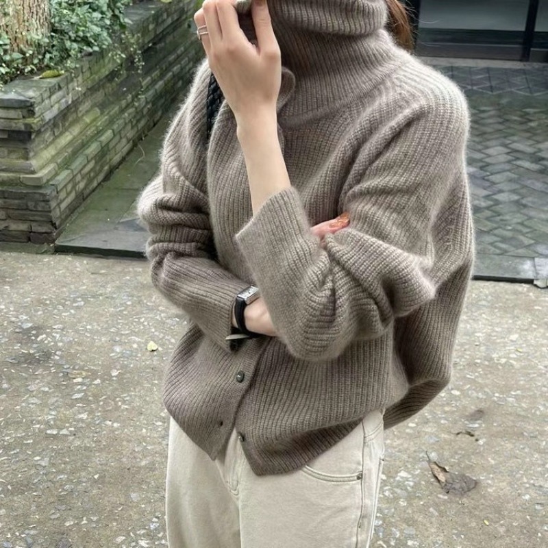 Women'S Stand Collar Cardigan  - Crop Cardigan Vintage recension och pris