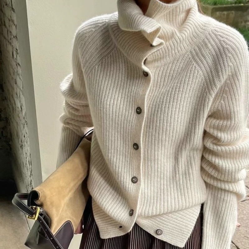 Women'S Stand Collar Cardigan  - Crop Cardigan Vintage recension och pris