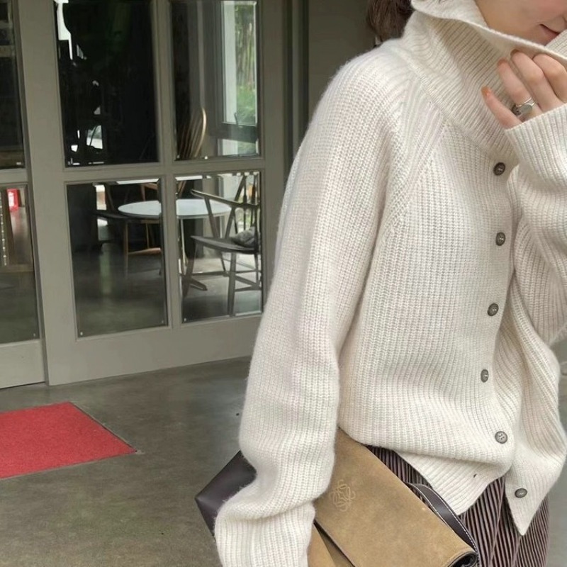 Women'S Stand Collar Cardigan  - Crop Cardigan Vintage recension och pris