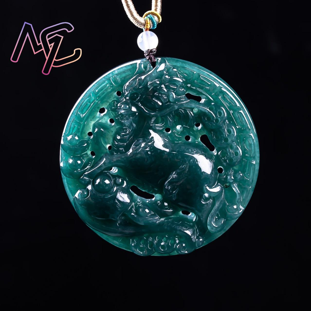 Myanmar Jadeite Dragon Pendant - Usa Vintage Fashion recension och pris