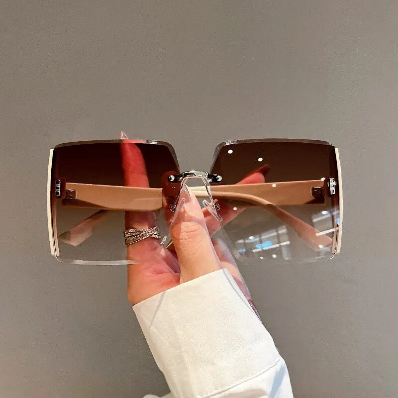 New Square Frameless Retro Sun - Vintage Fashion Trends recension och pris