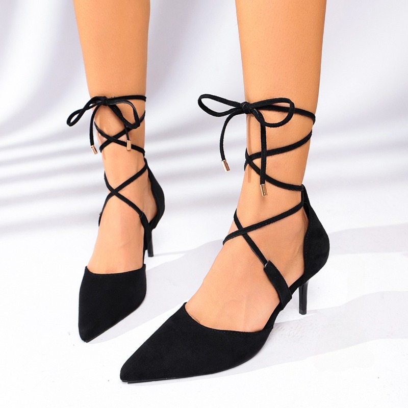 2026 New Summer Women's Solid  - Vintage Fashion Heels recension och pris