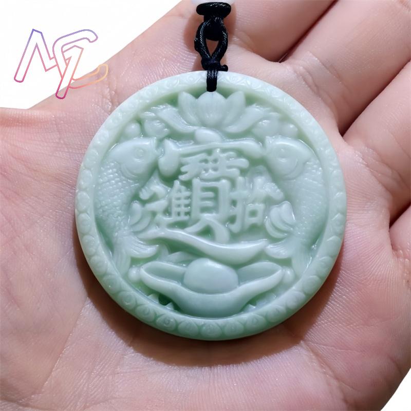 Green Real Jade Carp Fish Pend - Usa Vintage Fashion recension och pris