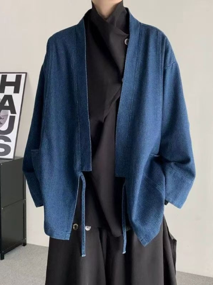 Vintage Japanese Style Denim C - Crop Cardigan Vintage recension och pris