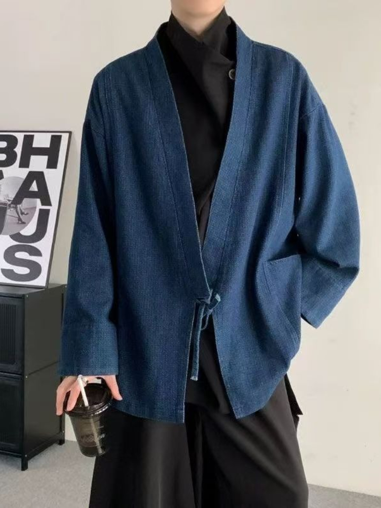 Vintage Japanese Style Denim C - Crop Cardigan Vintage recension och pris