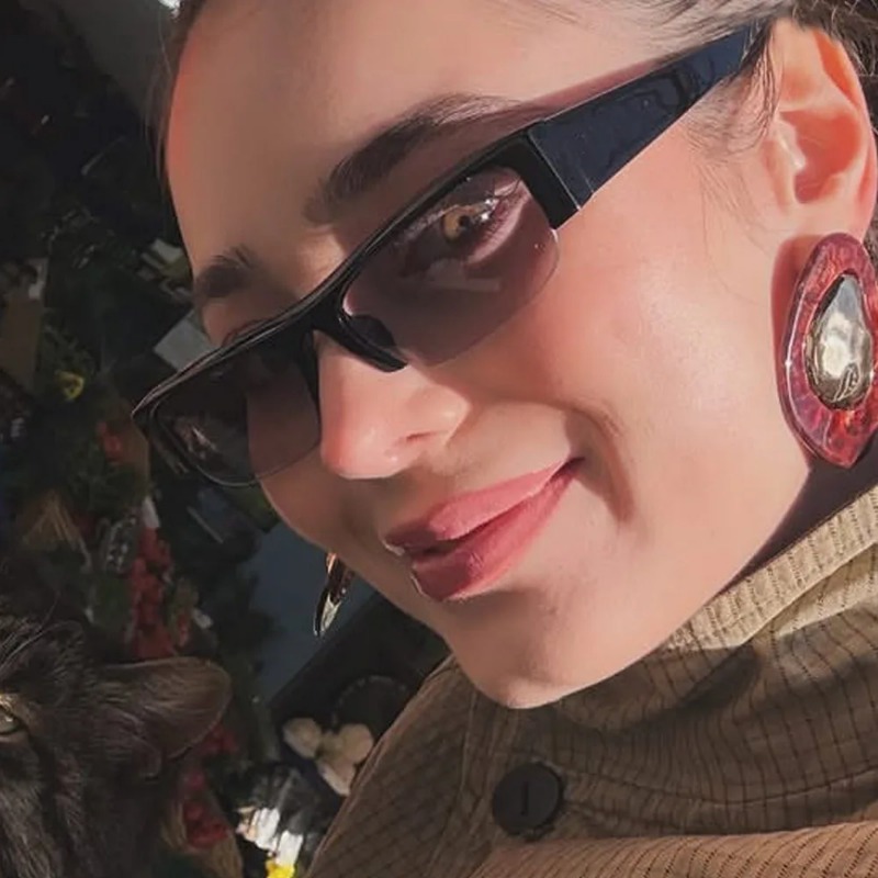 Vintage Small Rectangle Half F - Vintage Fashion Glasses recension och pris