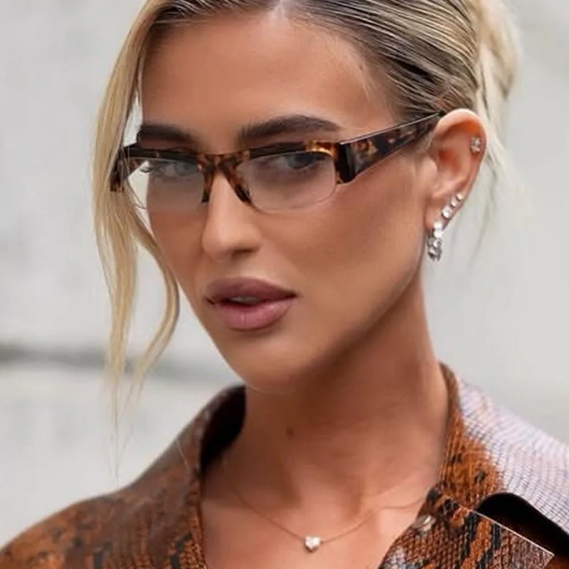 Vintage Small Rectangle Half F - Vintage Fashion Glasses recension och pris