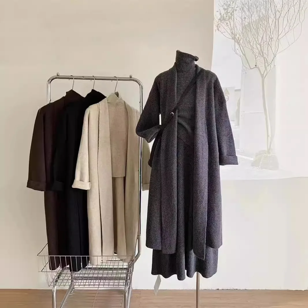 Three Piece Sets Women Long Sw - Crop Cardigan Vintage recension och pris