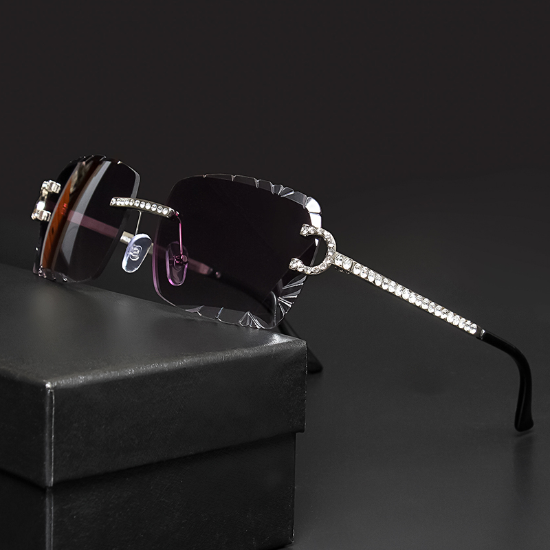 Fashion Rimless Square Sunglas - Vintage Fashion Enthusiasts recension och pris