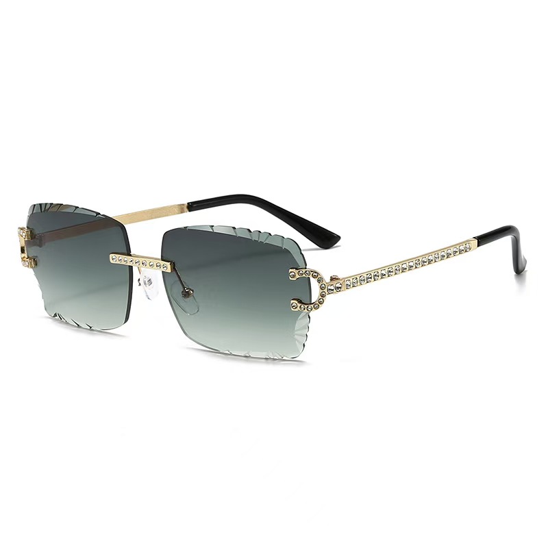 Fashion Rimless Square Sunglas - Vintage Fashion Enthusiasts recension och pris