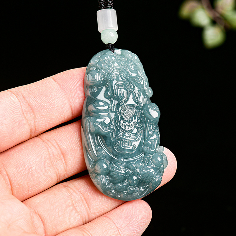 Myanmar Jadeite God of Wealth  - Usa Vintage Fashion recension och pris