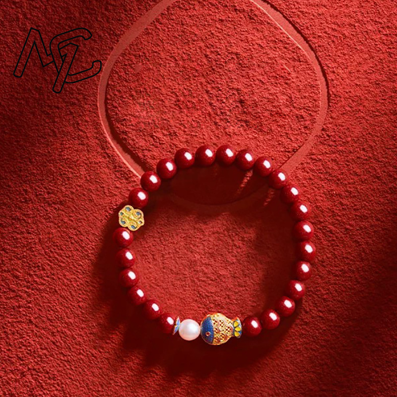 Real Cinnabar Blue Carp Bracel - Usa Vintage Fashion recension och pris