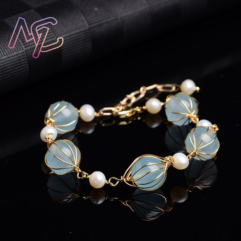 Blue Natural Jade Bead Earring - Usa Vintage Fashion recension och pris