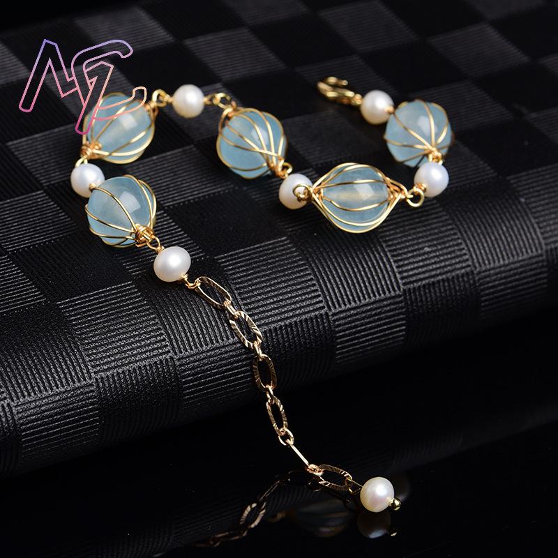 Blue Natural Jade Bead Earring - Usa Vintage Fashion recension och pris