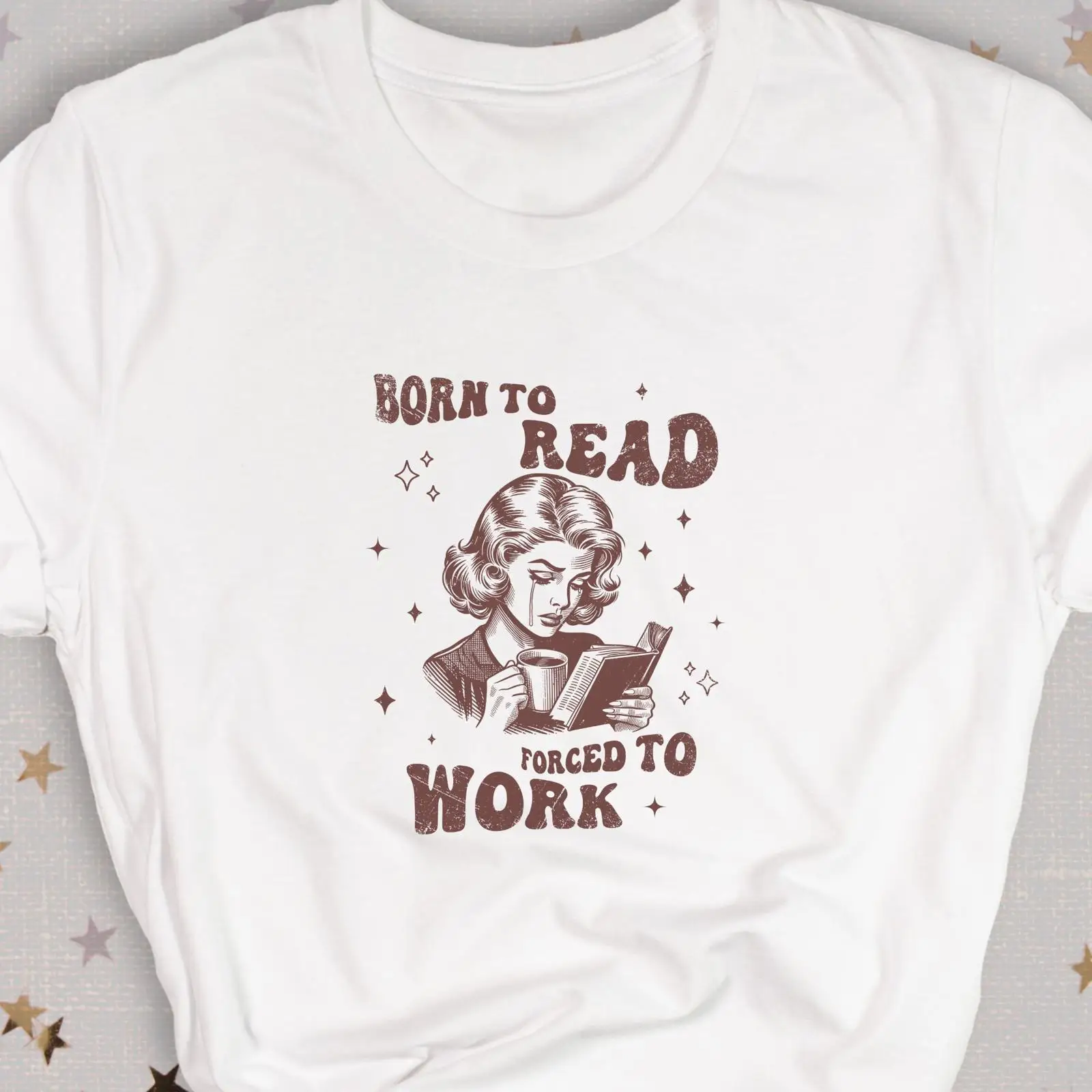 Born To Read T Shirt Retro Boo - Vintage Fashion Knitwear Book recension och pris