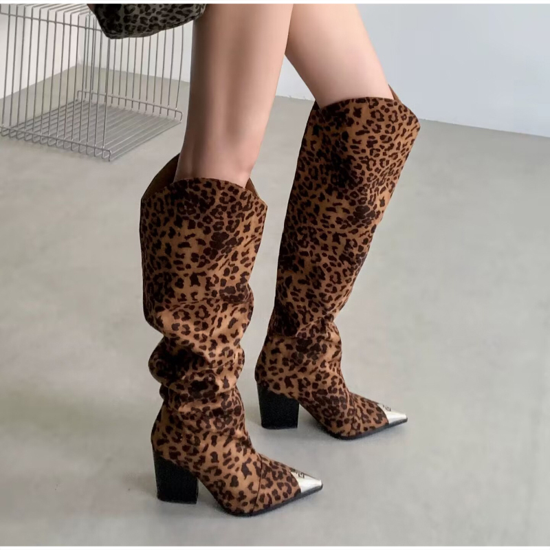 Leopard Print Vintage Pleated  - Vintage Fashion Heels recension och pris