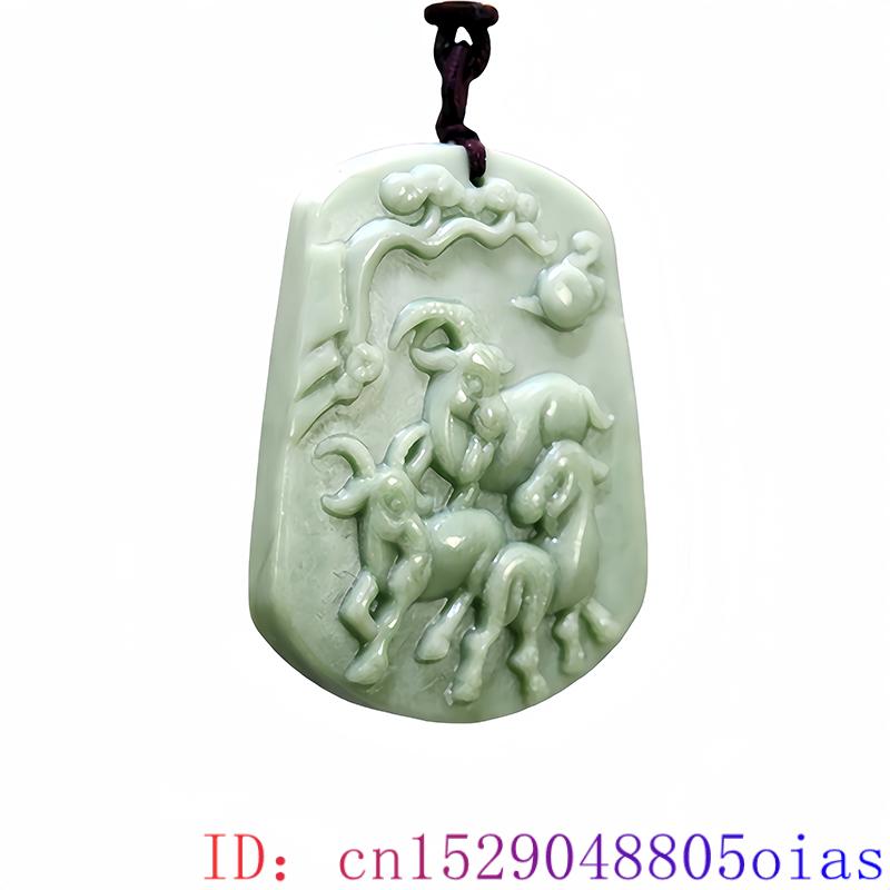 Green Natural Real Jade Sheep  - Usa Vintage Fashion recension och pris