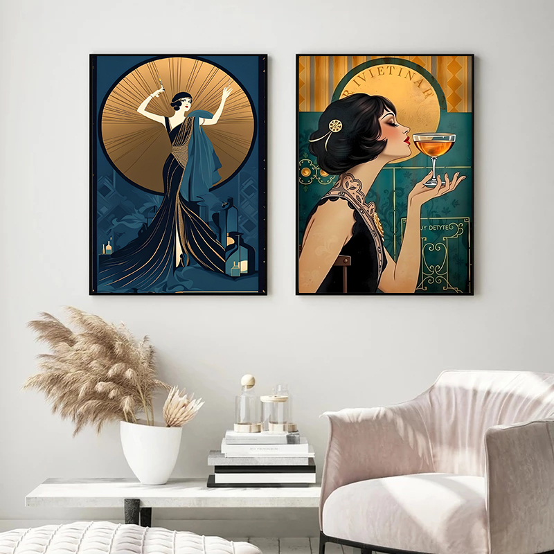 Vintage Flapper Girl Poster 19 - Vintage Fashion Prints For Wall recension och pris